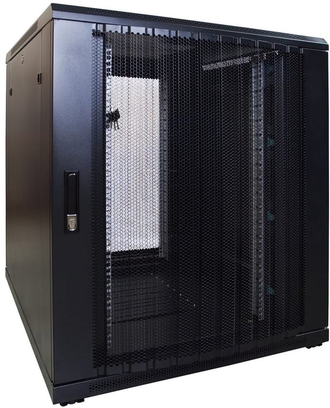 DSIT 12U mini serverkast met geperforeerde deur 800x1200x720mm (BxDxH) - serverbehuizing - serverrack - 19 inch