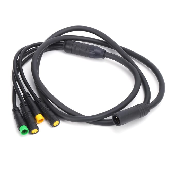 Waterdichte 1T4 Elektrische Fiets Kabelboom Versnellingssensor Verlengkabel voor BAFANG BBS01BBS02 Midden gray