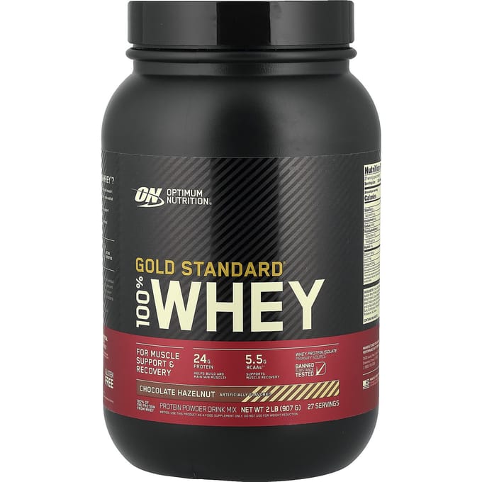 Optimum Nutrition, Gold Standard 100% Whey, Chocolat Noisette, 2 lbs (907 g)