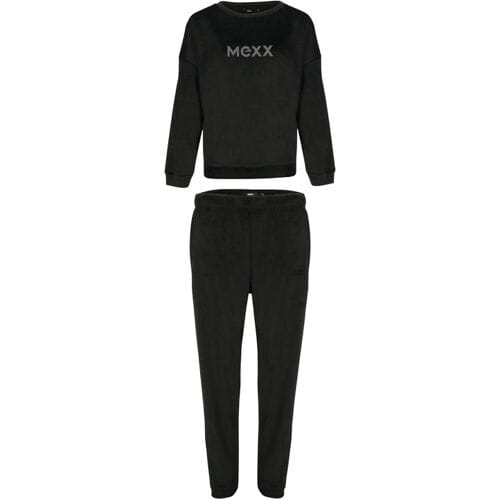 MEXX Dames fleece pyjama (Zwart, M)