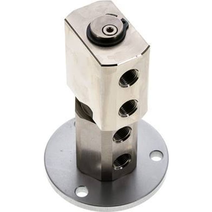 Draaidoorvoer G1/8'' Binnendraad Vernikkeld Messing FKM 12bar