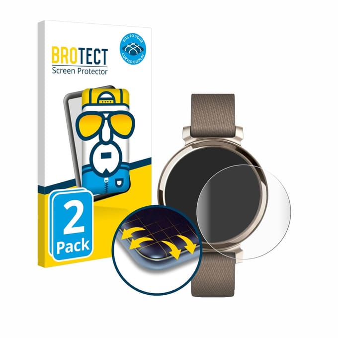 BROTECT - Screenprotector voor Garmin Lily 2 - Folie Beschermfolie transparant volledig dekking - 2 Stuks
