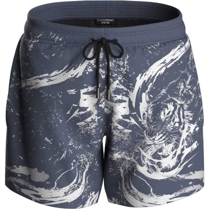 Water Tiger Logo Zwemshorts in Grijs