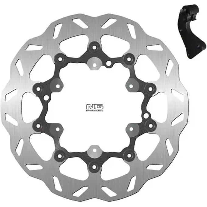 Vlotterende motorremschijfset en steuntje NG Brake Disc Wave 1640XK11