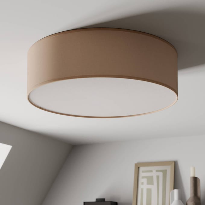 TK Lighting Rondo plafondlamp, beige, metaal, Ø 45 cm, E27