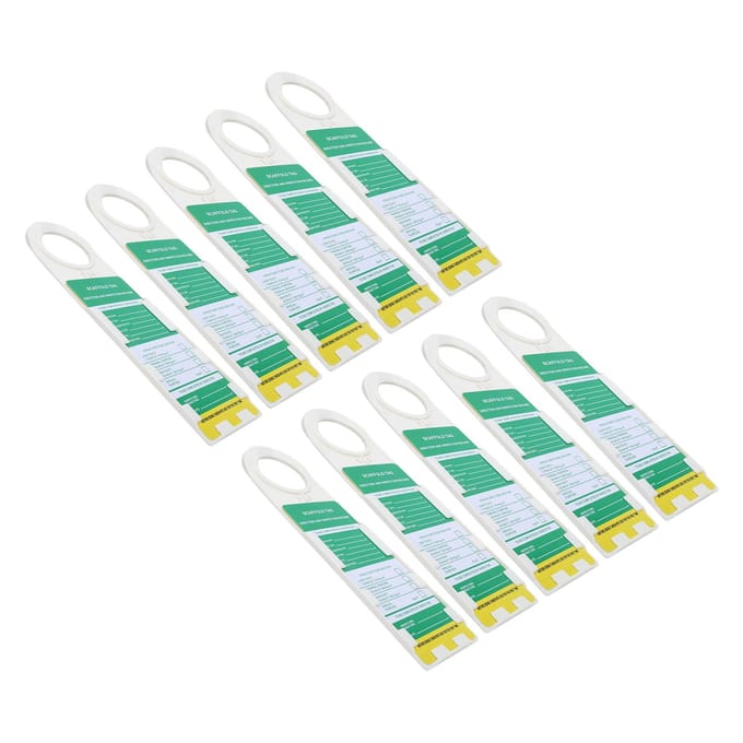 10 PCS Étiquette d'échafaudage Verrouillage Avertissement Entretien Signe pour Sécurité Électrique Chimique Industrielle white