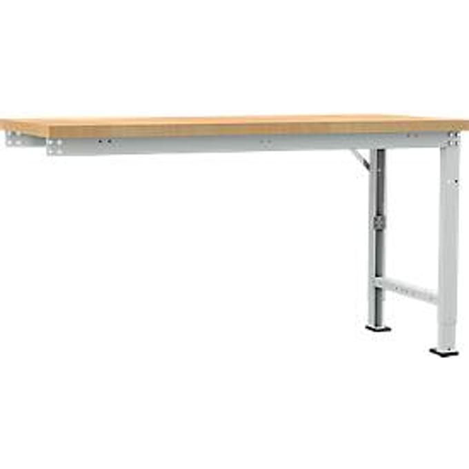 Manuflex WP7024.7035 Werkbank uitbreidingsmodule (b x d) 1750 mm x 700 mm Grijs-wit (RAL 7035)