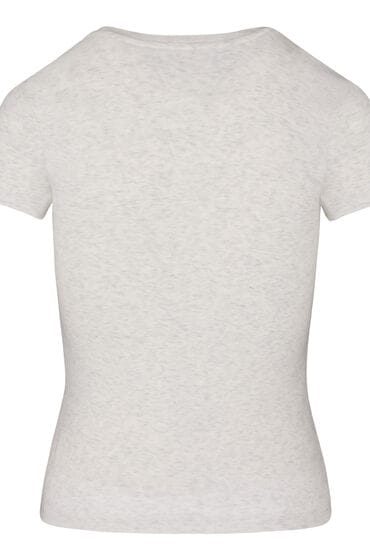 Hunkemöller Shortsleeved Pyjama Top Grijs