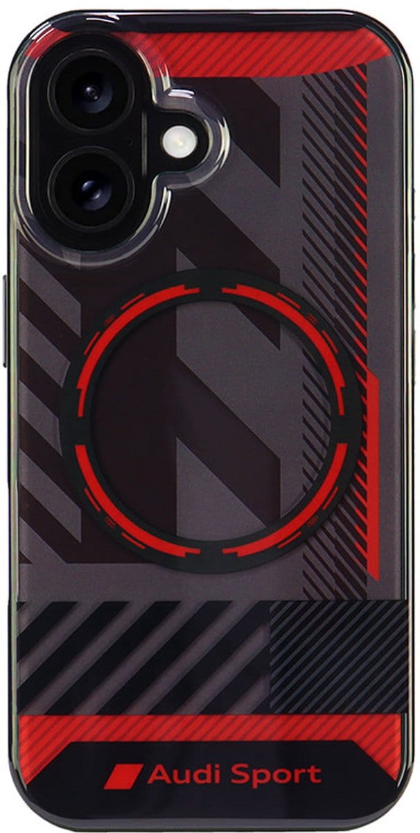 Audi Back cover - iPhone 16 Hoesje MagSafe - Zwart - Slank & Sportief Design