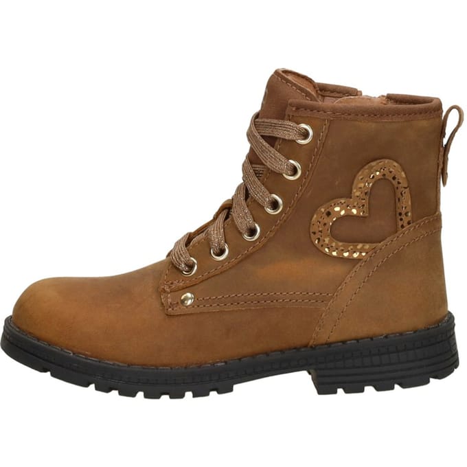 KEQ Veterschoen hoog Veterschoen hoog - Cognac - Maat 22