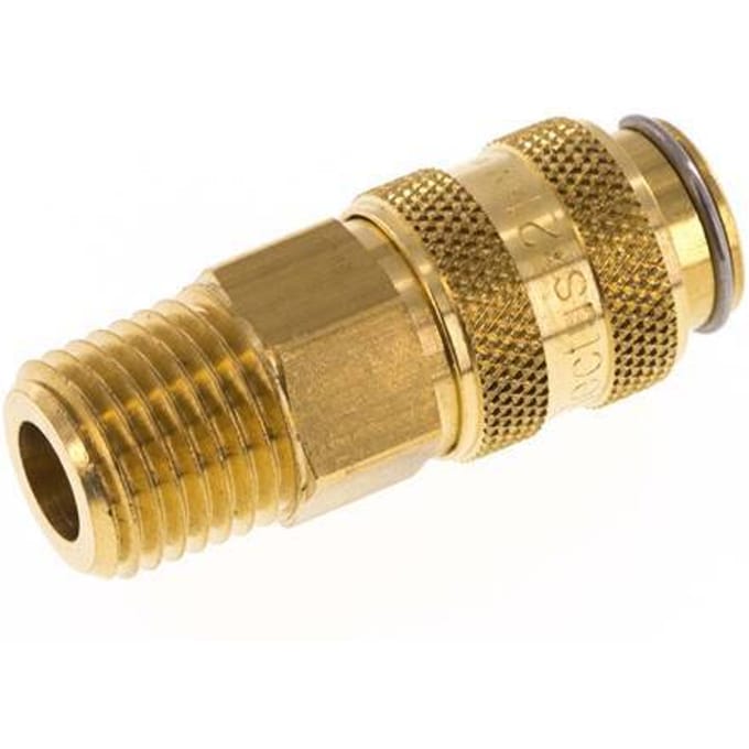 Messing DN 5 Luchtkoppeling Snelkoppeling 1/4 inch NPT Buitendraad - CLS5-M-B-P-014N