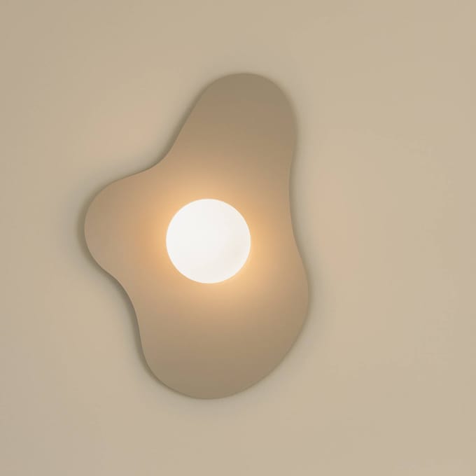 Globen Lighting wandlamp ILLUSION, beige, glas, 60 cm