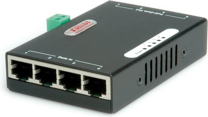 ROLINE Gigabit Ethernet PoE Injector, 4-Poorts