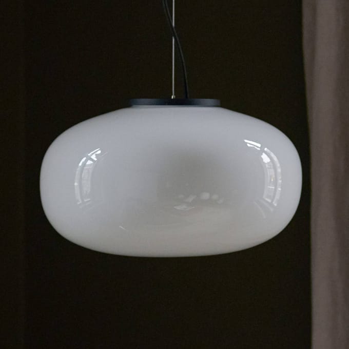 New Works Karl-Johan Hanglamp - white opal glass - small