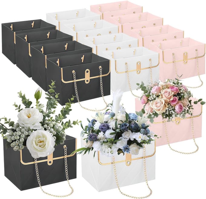 15-Pack Bloem Papier Giftzakken voor Verjaardagen en Valentijnsdag