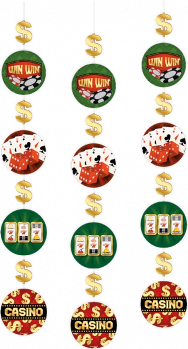 Hanging decoration - Casino (3pcs)