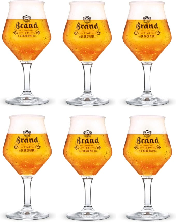 Brand Bovengister bierglazen - 25cl - 6 stuks