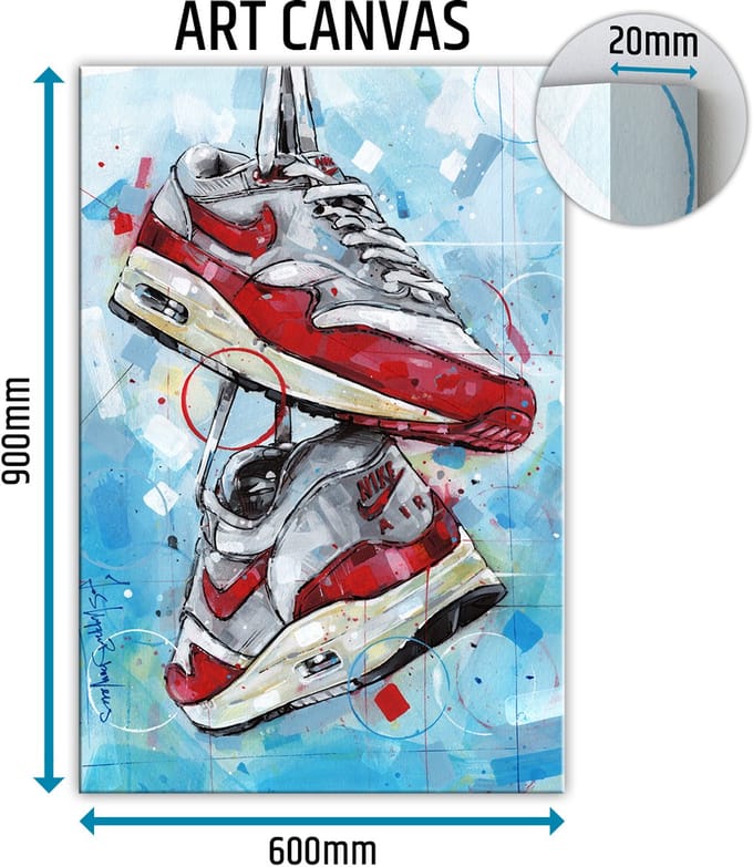 Sneaker canvas OG red 60x90 cm