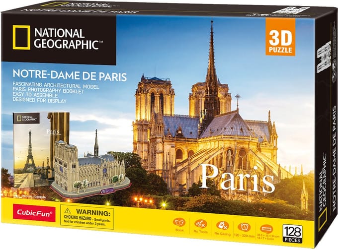 Cubic Fun Notre Dame de Paris 3D 128 pcs 3D Puzzels