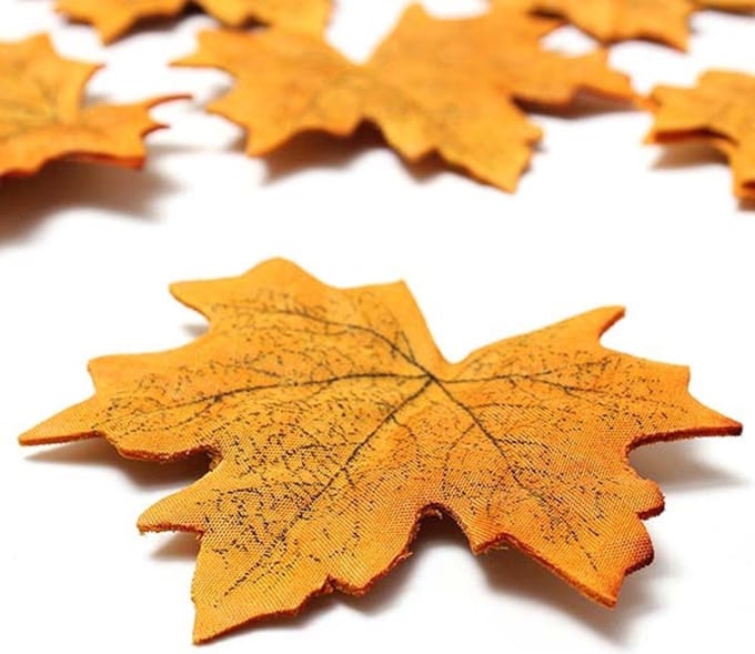 Jumada - Herfstbladeren Decoratie - Knutselen - Herfst - Bruin/geel - 100 stuks