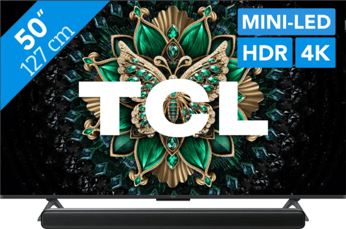 TCL 50" QD Mini-led C61K (2025) + TCL S45H 2.0 Soundbar