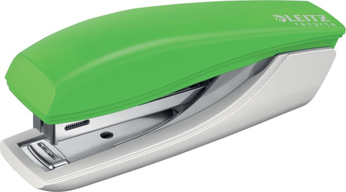 Leitz NeXXt Recycle Mini Nietmachine - Niet tot 10 vel - 81% Gerecycled Post-consumer Plastic - Groen