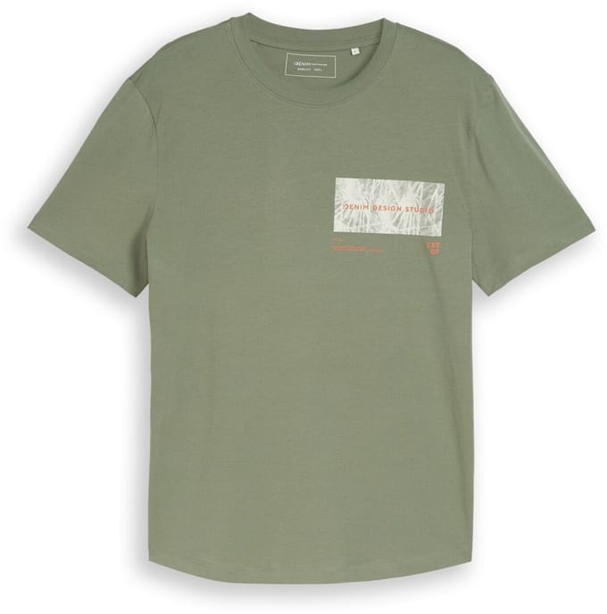 Tom Tailor Denim - T-shirt met print - Maat S - Sea Spray
