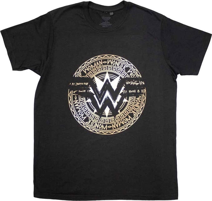 DC Comics Wonder Woman - Gold Circle Heren T-shirt - M - Zwart