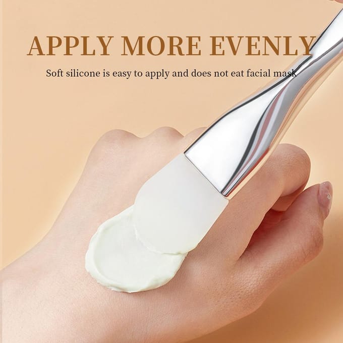 Silicone Mask Brush Double-headed Smearing Face Cleansing Mud Mask Special Beauty Tool DIY face makeup brush tool white