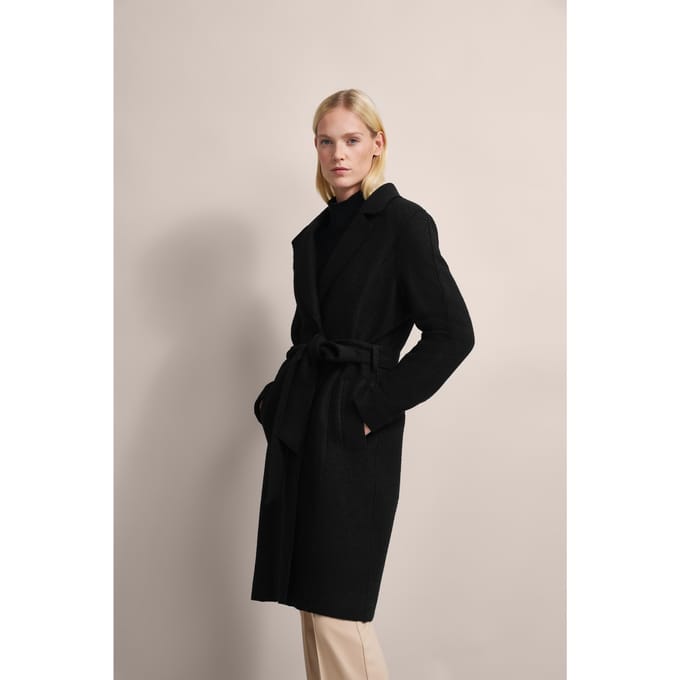 Bugatti Damen Wollen trenchcoat met reverskraag