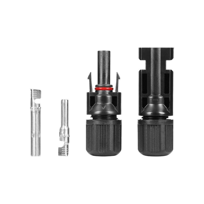 Premium MC4 Solar Connector Set (Male + Female) - Zonnepaneel Stekker IP67 Rated - 1.5-6mm² Wire Compatibility - Professional Grade - Solar Panel Junction