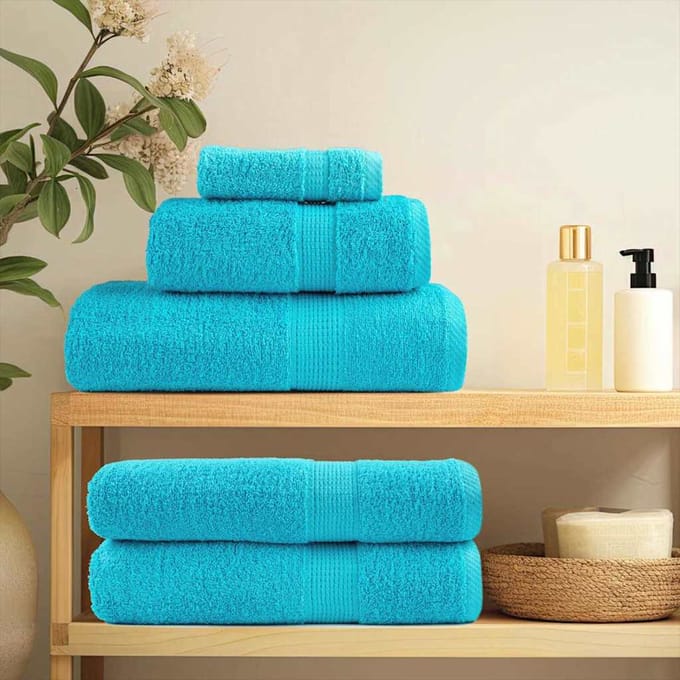 vidaXL - Gastendoek - SOLUND - 4 - st - Turquoise - 15 - x - 21 - cm - 550 - gsm