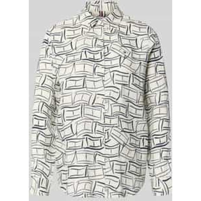 relaxed fit blouse met lange mouwen van puur linnen