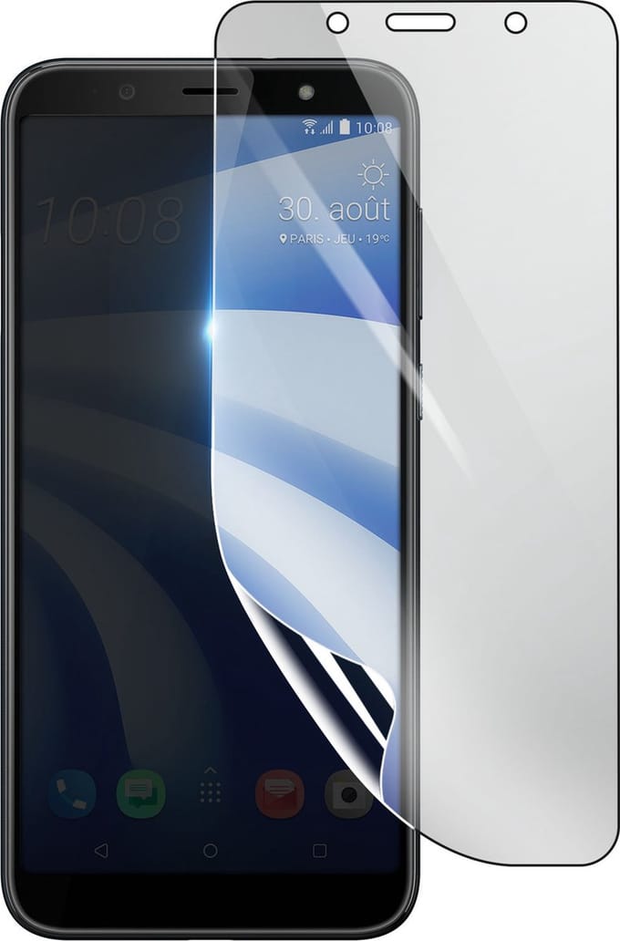 3mk, Geschikt voor HTC U12 Life, Schokbestendige Hydrogel Screenprotector, Transparant