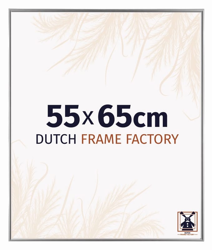 Fotolijst 55x65 cm - Kunststof - Zilver Hoogglans - Easy