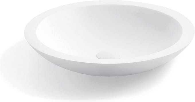 Mawialux opzet waskom - Solid surface - 51,5x 51,5 cm - Mat wit - Bill
