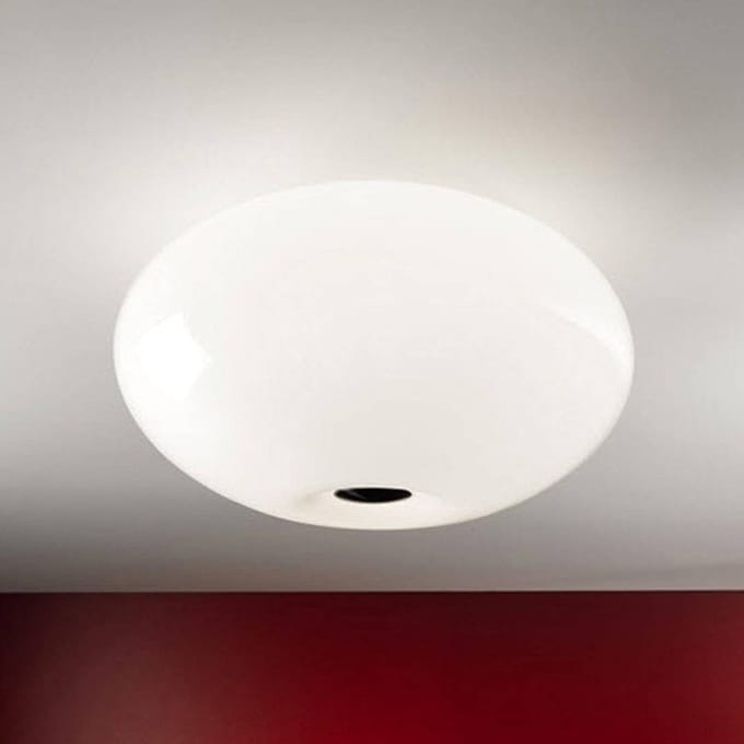 Casablanca Prachtige plafondlamp AIH 28 cm, wit glanzend