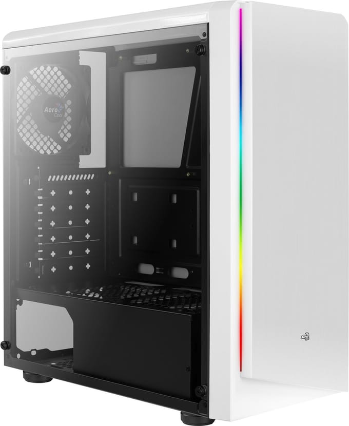 AeroCool Geh Midi Rift Wit MicroATX/ATX/MiniITX - Case - Tower - Wit