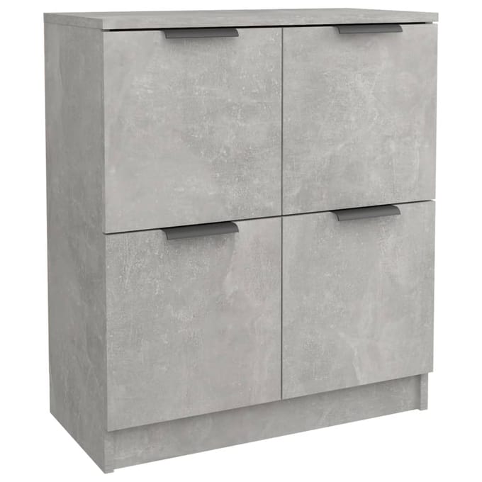 vidaXL - Dressoirs - 2 - st - 60x30x70 - cm - bewerkt - hout - betongrijs