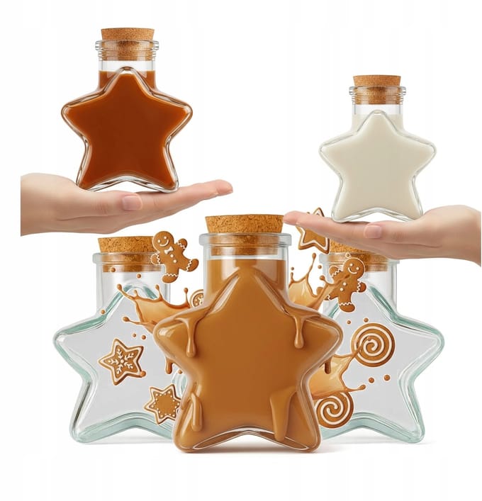Bimberek - Collectie Butelka - Stervormig - 150ml Glas - Houten Dop