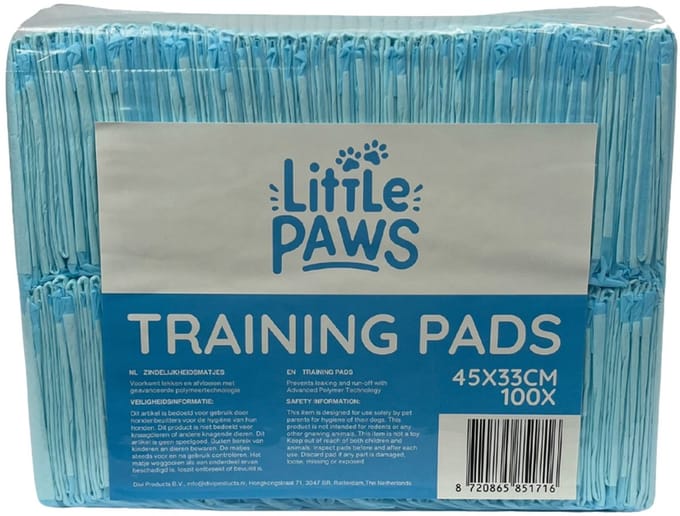 Little paws training pads 33x45 cm 100 st