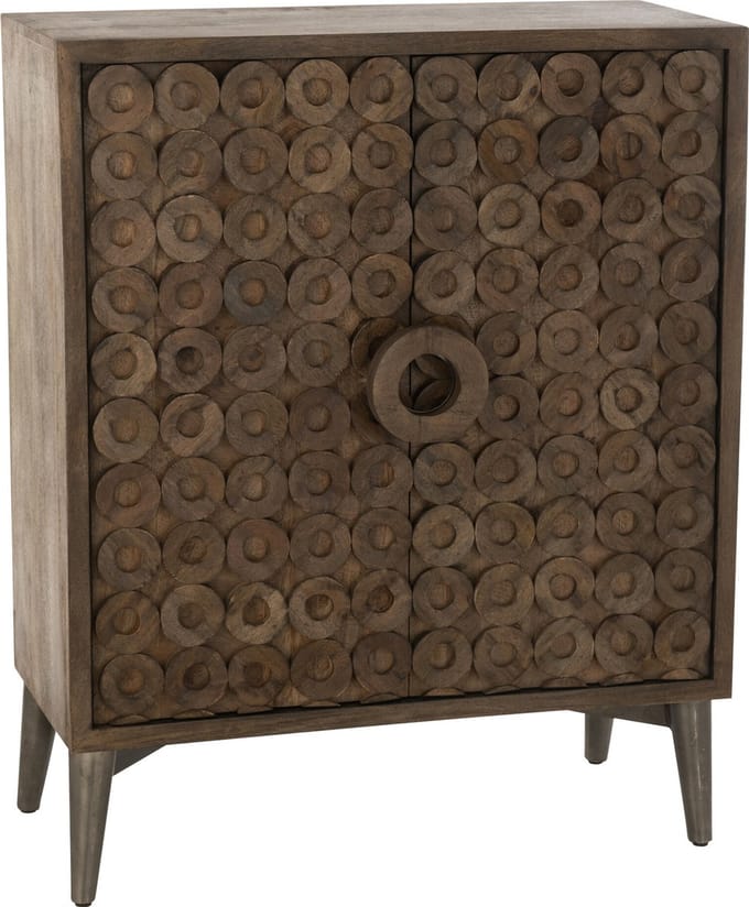 J-Line kast 2 Deuren - hout - bruin