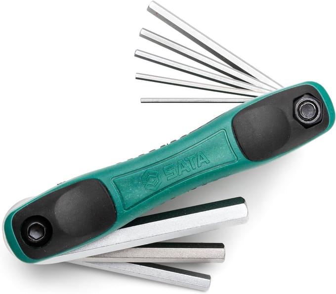 Inbussleutel Set SAE & Metrisch Inklapbaar 8 Delig met Comfort Grip