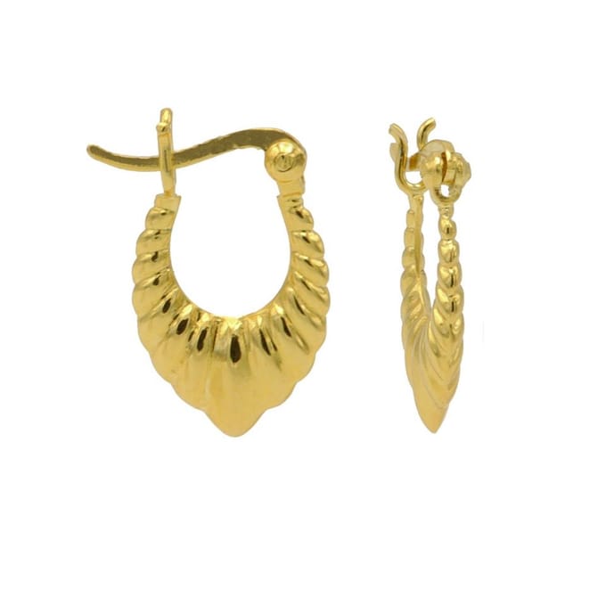 Karma Oorringen ribbled drop Goud