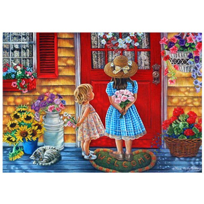 Décoration d'intérieur Peinture Diamant DIY Broderie Diamant 5D Espace Point de Croix 20X30CM red