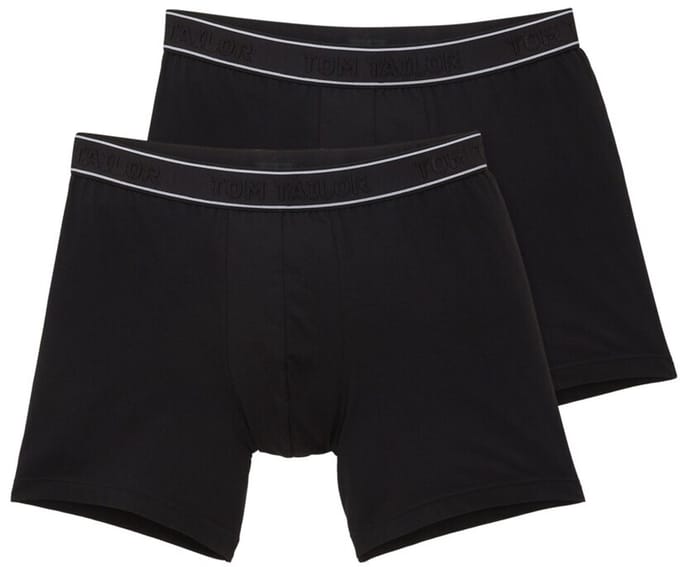 Tom Tailor Halflange boxershorts in een 2-pack in een dubbele verpakking
