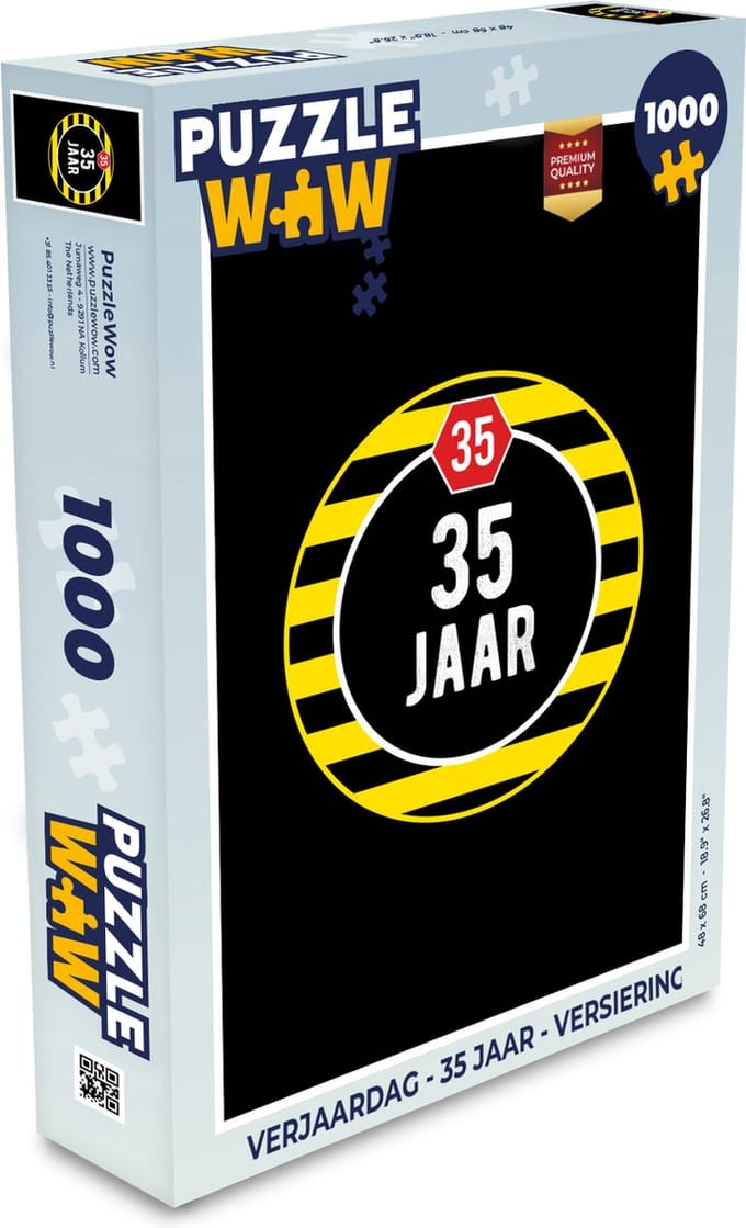 Puzzel Verjaardag - 35 Jaar - Versiering - Legpuzzel - Puzzel 1000 stukjes volwassenen