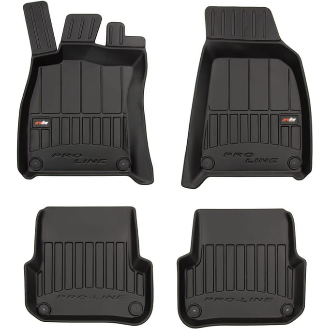 Frogum - No.77 - Automatten 3D - Geschikt voor AUDI A6 C6 (2004-2006) - 4-delig - TPE Rubber - Zwart