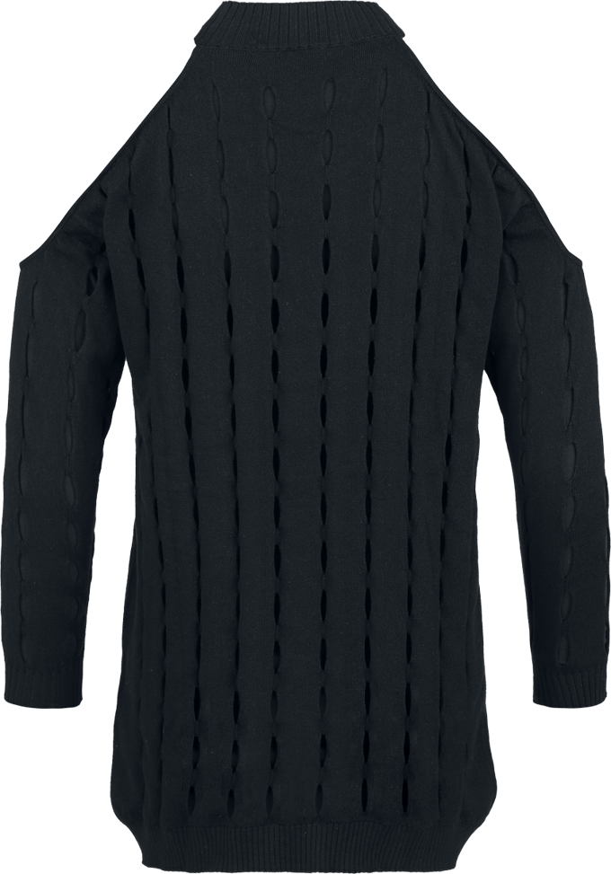 Black Premium by EMP Gebreide trui - Essential cold shoulder Strickpullover - S tot L - voor Vrouwen - zwart
