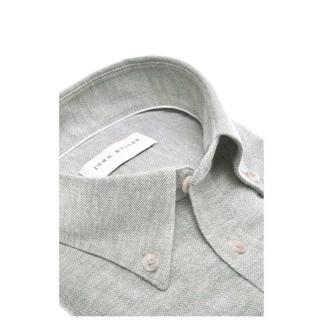 John Miller Overhemd Slim Fit  Groen 5142705